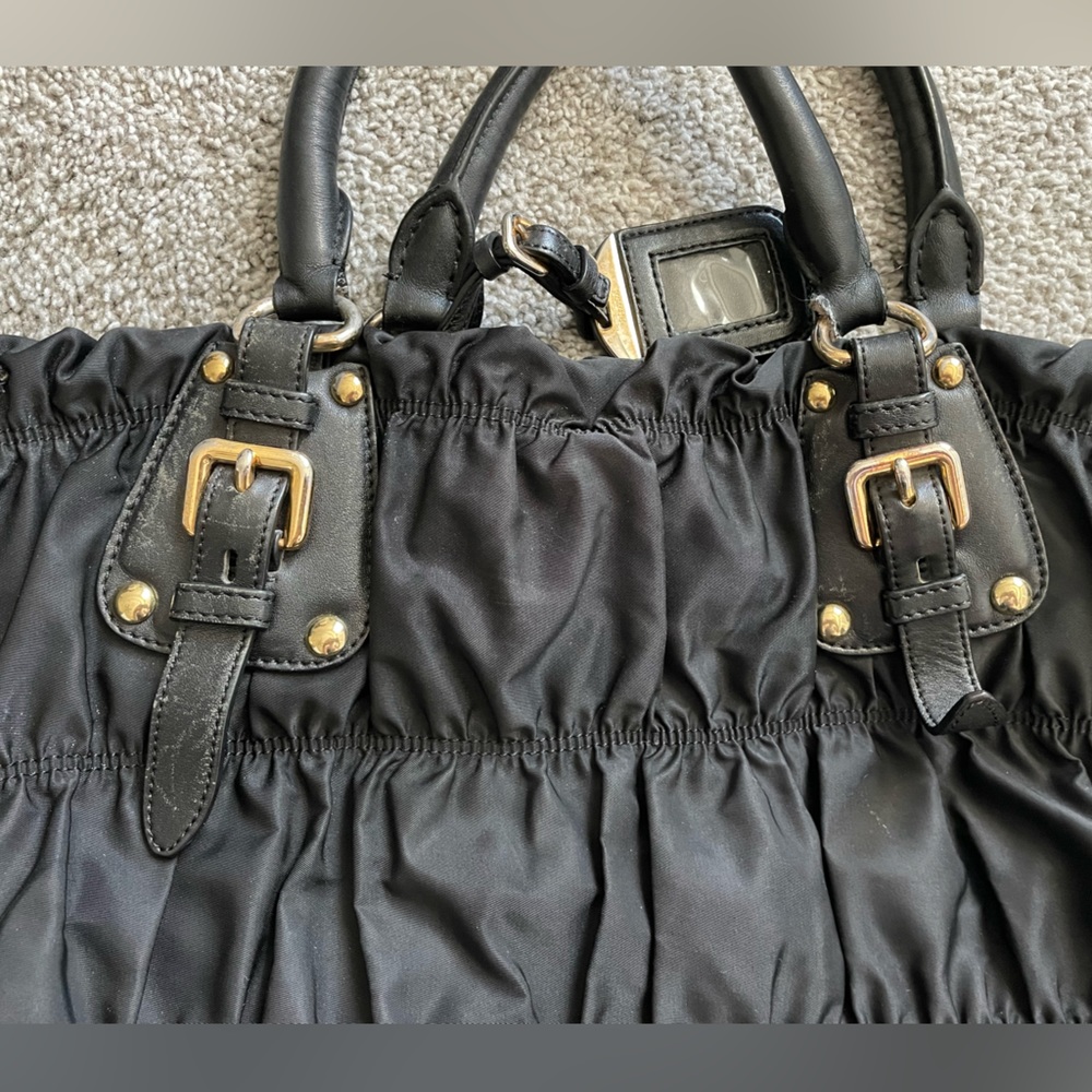Prada Black Gaufre Tote Bag - Picture 6 of 17